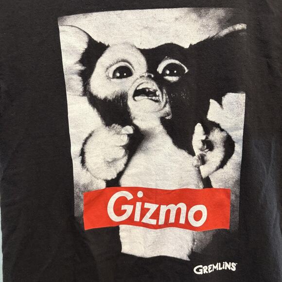 Gremlins Gizmo Graphic T Shirt Mens Medium Black Tee Warner Bros - Picture 3 of 9